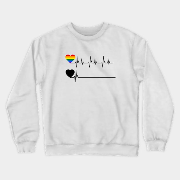 LGBT Heartbeat , Heartbeat lgbt , LGBT heartbeat LGBT rainbow heartbeat gay and lesbian pride , LBGT Gift Heartbeat Pride Crewneck Sweatshirt by hijazim681